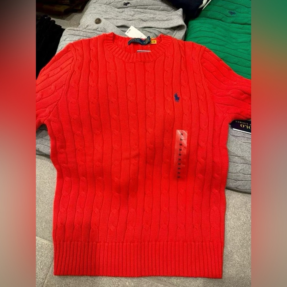 Polo Ralph Lauren Vibrant Red Crewneck short sleeve Sweater